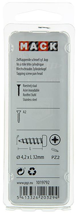 Mack 1019792 - vis autotaraudeuse culasse a2 8 pcs 4,2 x 32 mm | 10 pièces