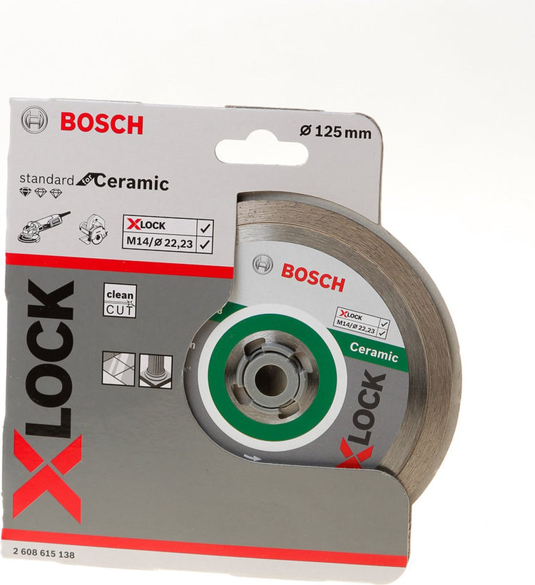 Bosch accessoires x-lock disque diamanté standard pour céramique 125 x 22,23 x 1,6 x 7 mm - 1 pièce(s) - 2608615138