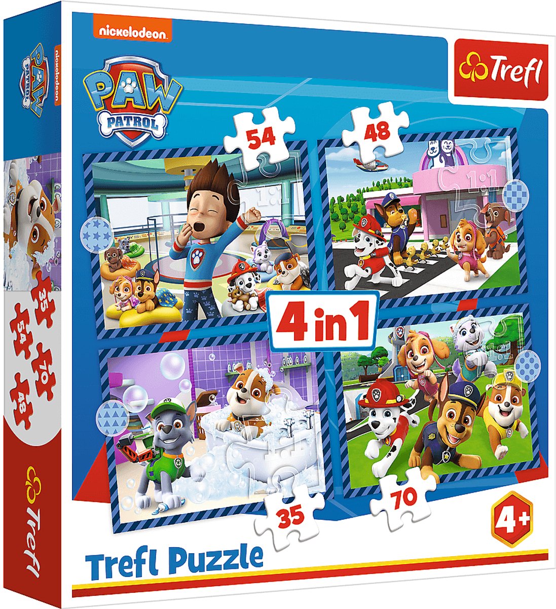 Puzzle sans marque sans marque 4 en 1 Paw Patrol 35+48+54+70 pièces (6034650)