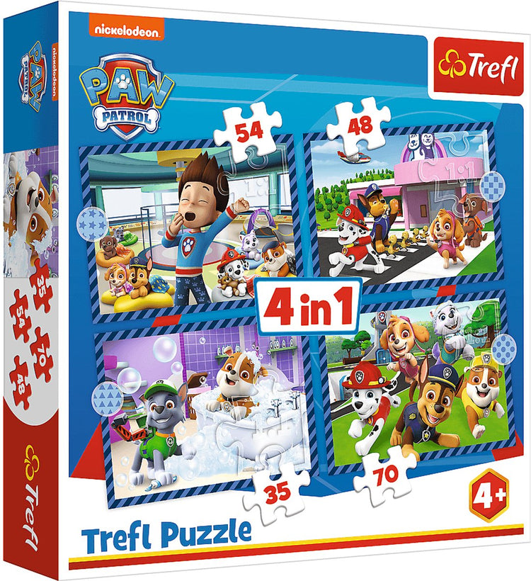 Puzzle sans marque sans marque 4 en 1 Paw Patrol 35+48+54+70 pièces (6034650)