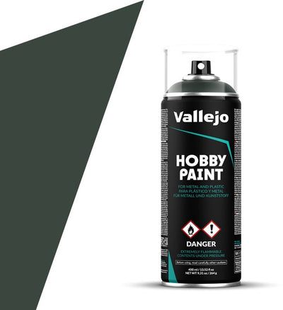 Peinture pour loisirs Vallejo - 28026 apprêt vert foncé - spray - peinture aérosol - 400 ml