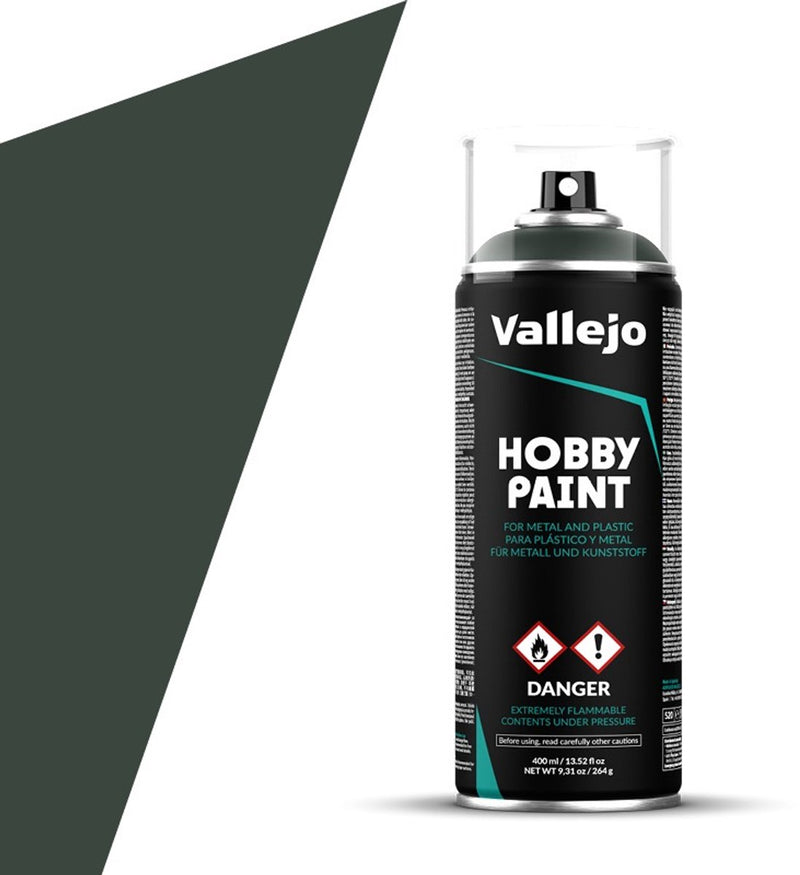 Peinture pour loisirs Vallejo - 28026 apprêt vert foncé - spray - peinture aérosol - 400 ml