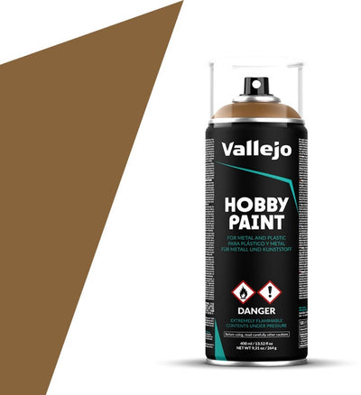 Vallejo Hobby Paint - 28014 Apprêt marron cuir - Spray - Peinture aérosol - 400 ml