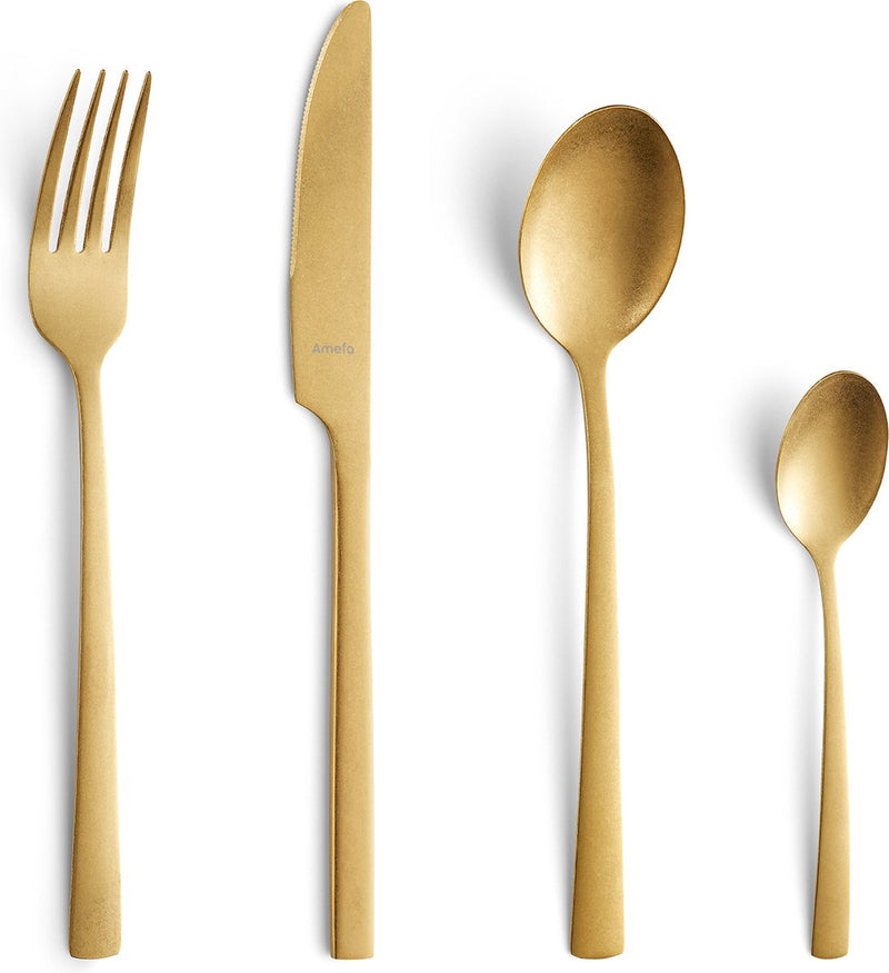 Amefa Manille Vintage Cutlery Ensemble de 16 pièces en or