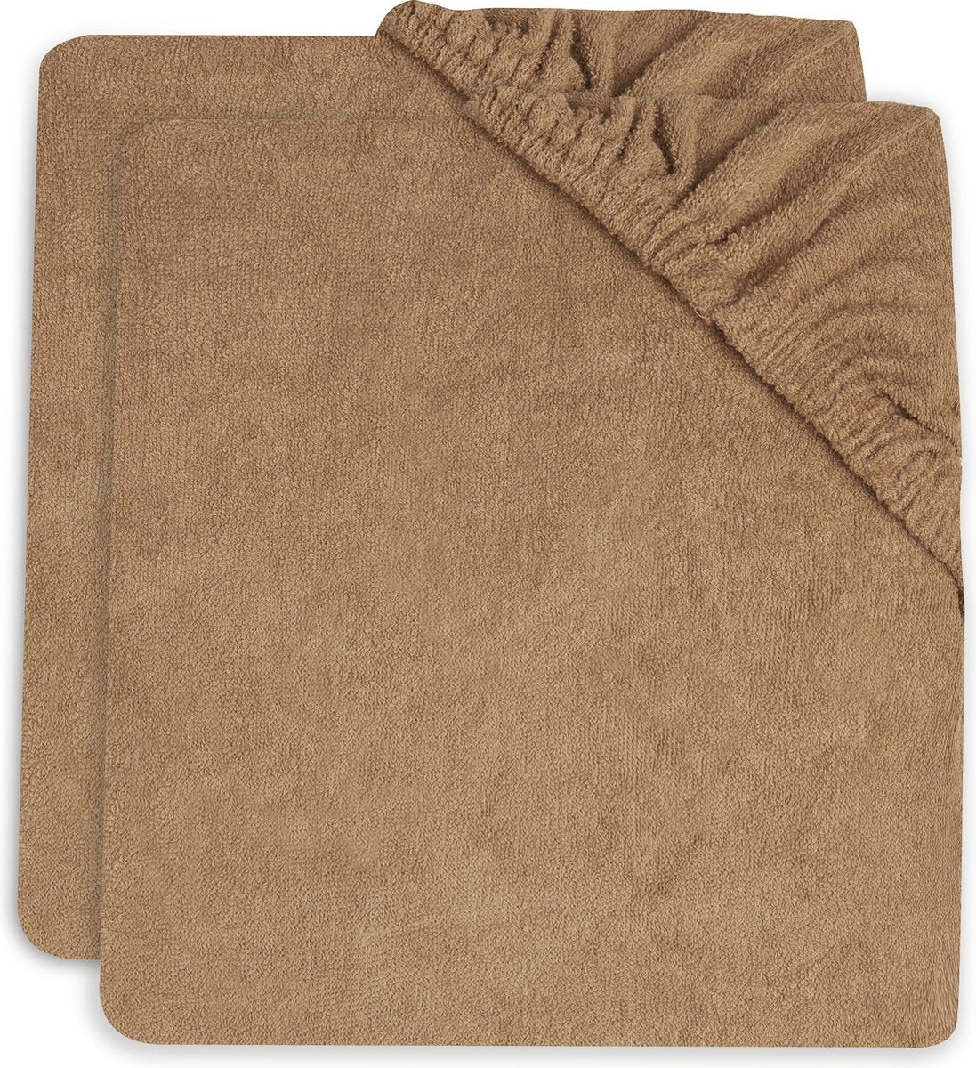 Jollein housse de matelas à langer éponge 50x70cm - biscuit - 2 pièces