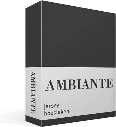 Jersey Ambiante - drap housse - 200x200 210 - anthracite