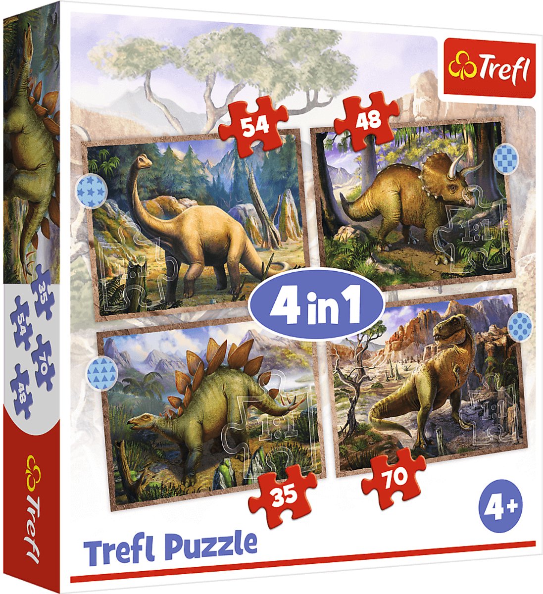 Trefl 4in1 - dinosaures intéressants