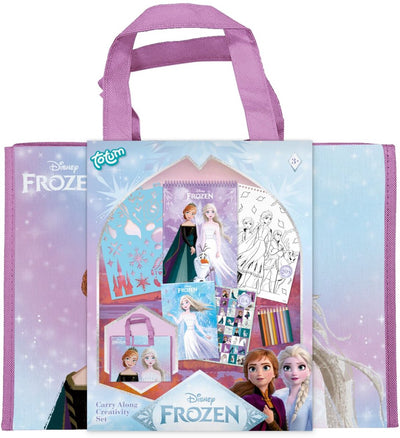 Totum Disney Frozen XL ensemble de vacances dessin, autocollants et dossier de coloriage - ensemble à emporter pour la maison et l'extérieur - jouets créatifs dessin junior autocollants à colorier à partir de 3 ans