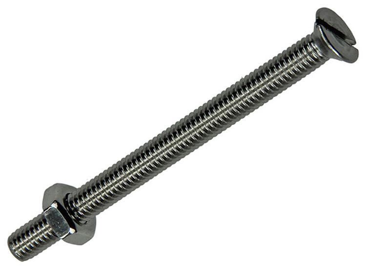 Mack 1019809 - vis à métal galvanisée. tête + écrou inox 7 pcs m4x50 | 10 pièces