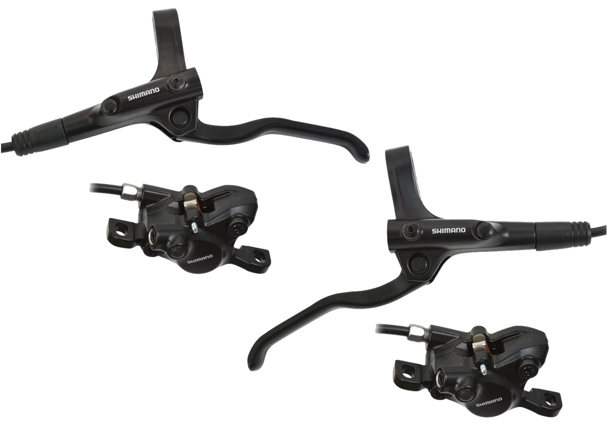 Kit de freins à disque hydrauliques Shimano MT200 avant et arrière - sans disque de frein - noir