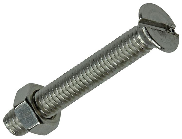 Mack 1019812 - vis à métal galvanisée. tête + écrou inox 5 pcs m5x35 | 10 pièces