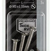 Mack 1019812 - vis à métal galvanisée. tête + écrou inox 5 pcs m5x35 | 10 pièces