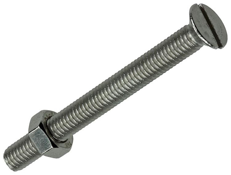 Mack 1019813 - vis à métal galvanisée. tête + écrou inox 4 pcs m5x50 | 10 pièces