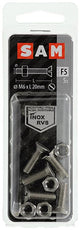 Mack 1019814 - vis à métal galvanisée. tête + écrou inox 5 pcs m6x20 | 10 pièces