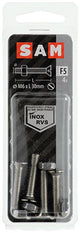 Mack 1019815 - vis à métal galvanisée. tête + écrou inox 4 pcs m6x30 | 10 pièces