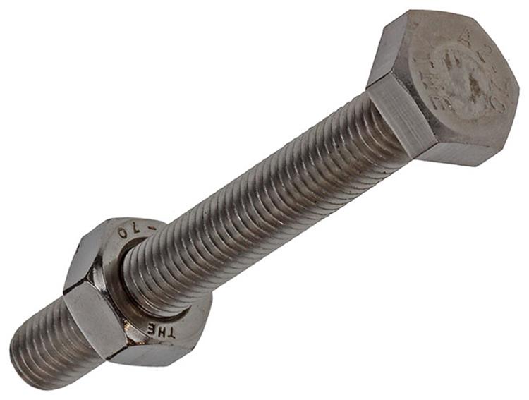 Mack 1019848 - boulon de robinet + écrou en acier inoxydable 1 pièce m8x80 | 10 pièces