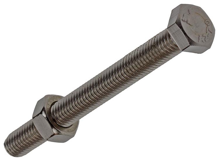 Mack 1019849 - boulon de robinet + écrou acier inoxydable 1 pièce m10x80 | 10 pièces