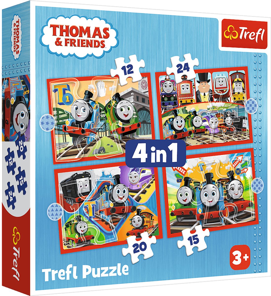 Trefl 4in1 (12, 15, 20, 24) - incroyable Thomas Thomas et ses amis