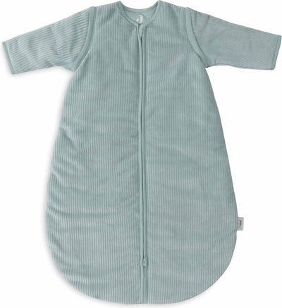 Jollein gigoteuse hiver avec manche zippée 70 cm - ronde - côtes vert d'eau - gigoteuse d'hiver