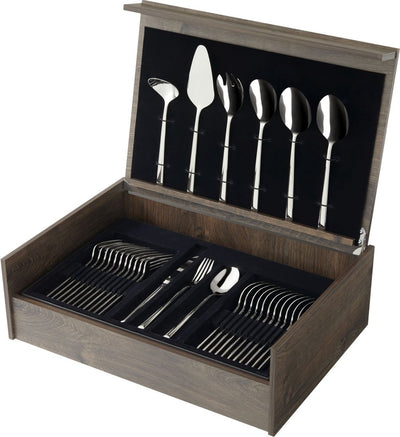 Amefa métropole - Ménagère 78 pièces - pour 12 personnes - brillant - couleur argent - dans un luxueux coffret en bois