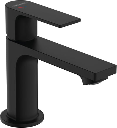 Hansgrohe rebris e - mitigeur de lavabo - commande à levier unique - démarrage à froid, économie d'énergie - sans vidage - taille 80 mm - noir mat
