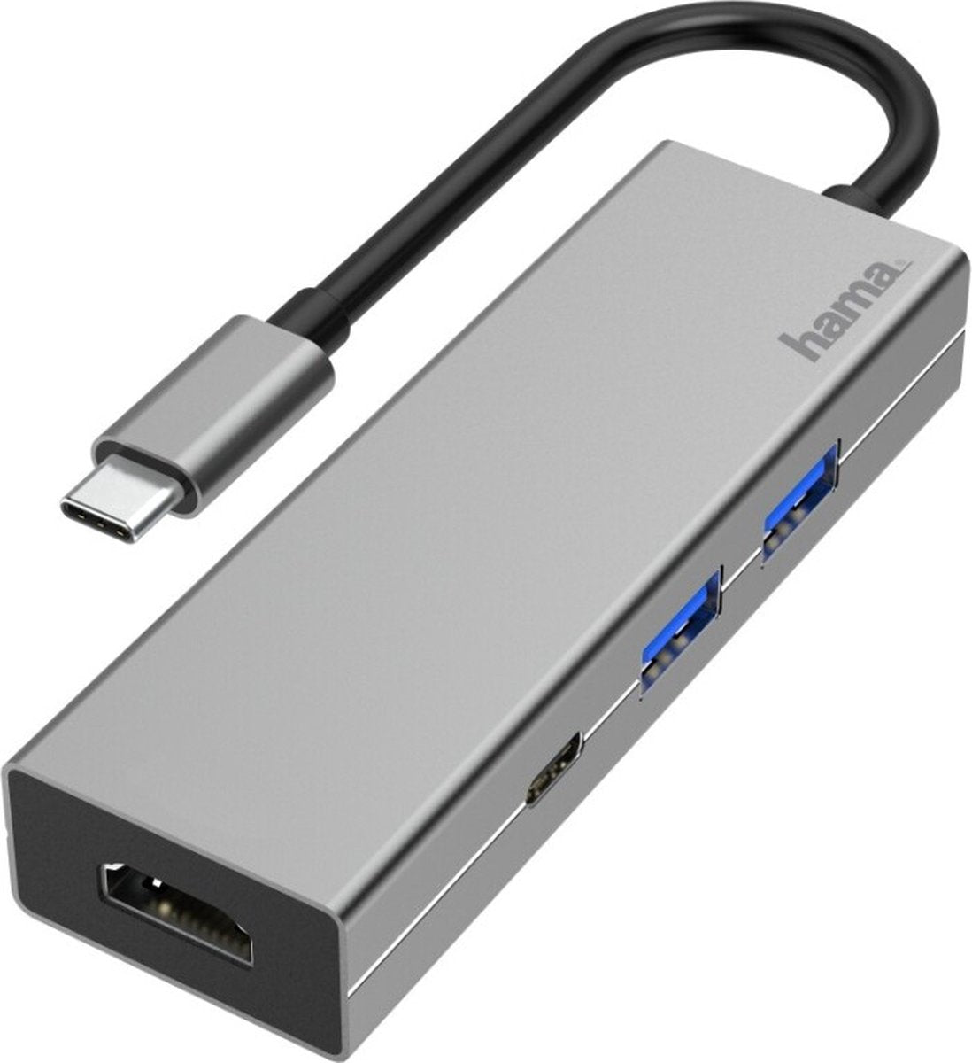 Hama Hub multiport USB-C® (USB 3.2 Gen 2) 4 ports gris