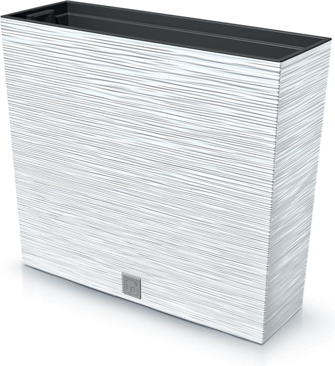 Prosperplast furu case tower - pot de fleurs avec insert - pour intérieur et extérieur - blanc