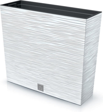 Prosperplast furu case tower - pot de fleurs avec insert - pour intérieur et extérieur - blanc