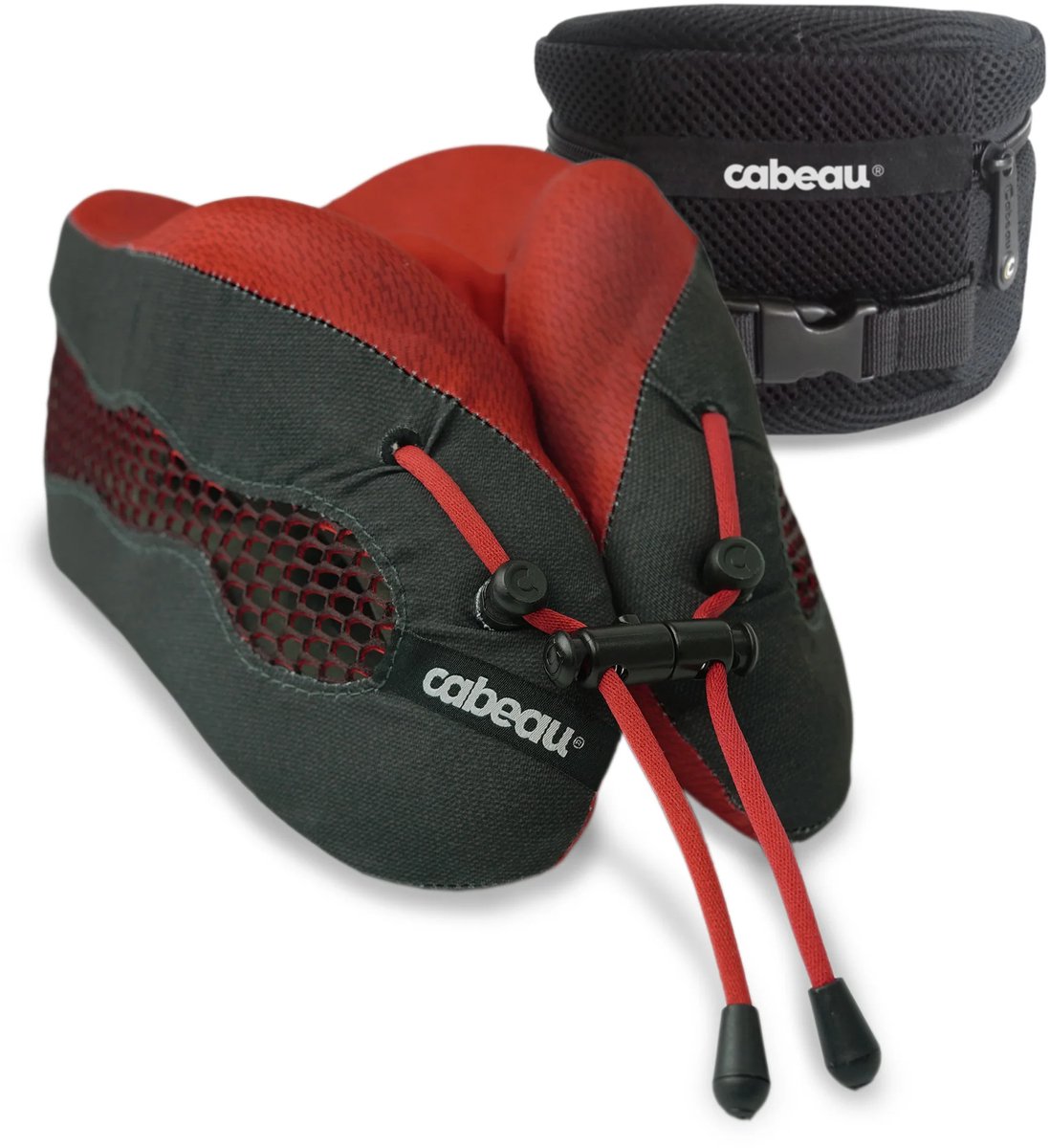Coussin cervical Cabeau cool évolution avec bouchons d'oreilles - rouge