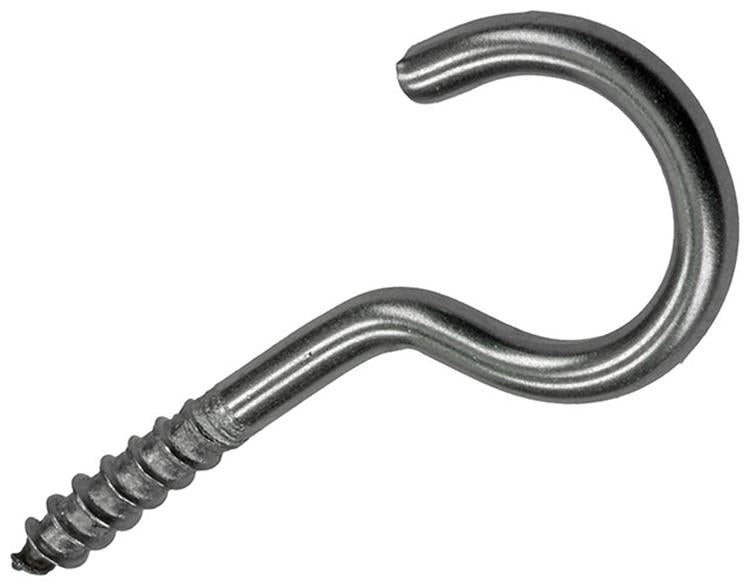 Mack 1019897 - crochet à vis acier inoxydable 2 pcs 4,0x30 mm | 10 pièces