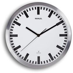 Horloge murale maul maulpilot radiocommandée blanc, argent