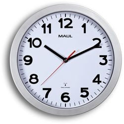 Horloge murale radiocommandée maul maulstep 300 mm argent, blanc