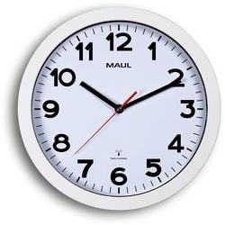 Horloge murale radiocommandée maul maulstep 300 mm argent, blanc