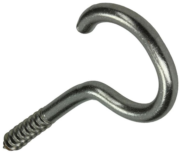 Mack 1019898 - crochet à vis acier inoxydable 2 pcs 5,0x40 mm | 10 pièces