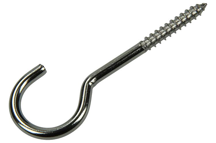 Mack 1019899 - crochet à vis acier inoxydable 1 pièce 6,0x60 mm | 5 pièces