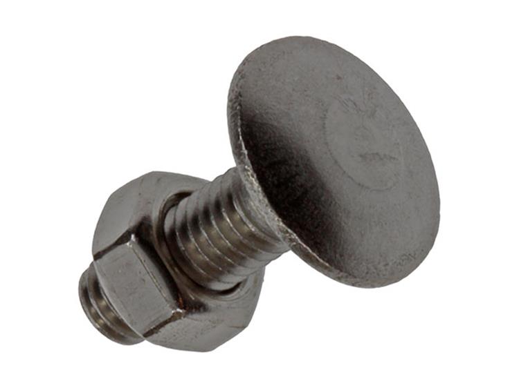 Mack 1019906 - boulon à bois + écrou inox 6 pcs m6x20 mm | 10 pièces