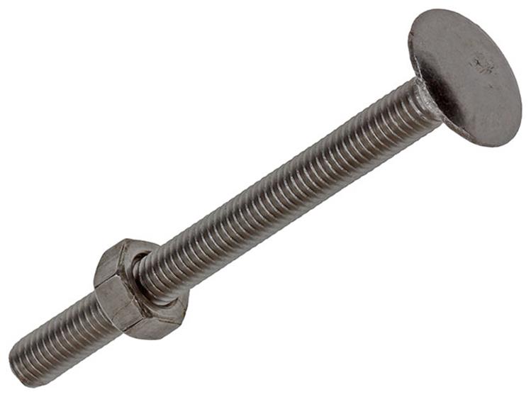 Mack 1019911 - boulon à bois + écrou inox 2 pcs m6 x 70 mm | 10 pièces