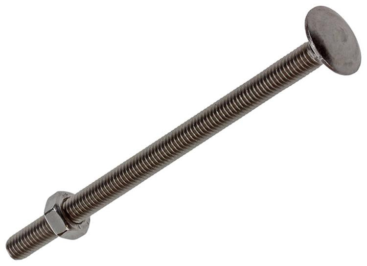 Mack 1019913 - boulon à bois + écrou inox 2 pcs m6 x 100 mm | 5 pièces