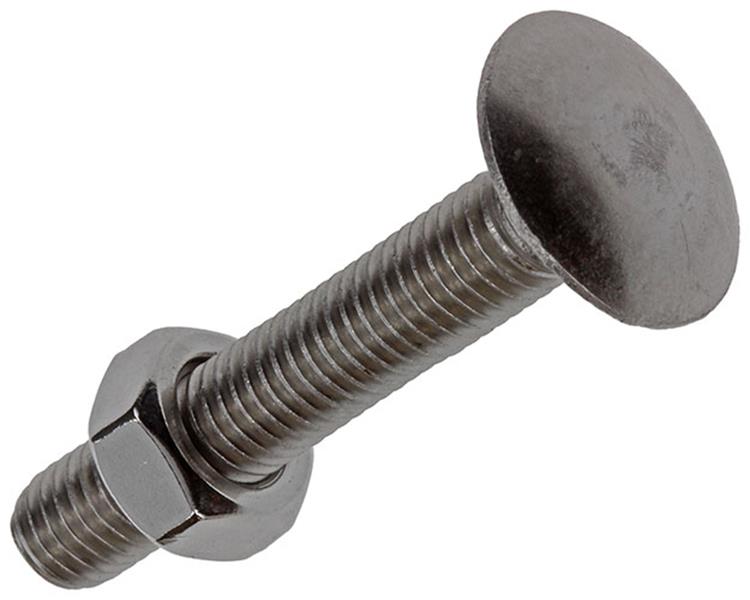 Mack 1019916 - boulon à bois + écrou inox 3 pcs m8 x 50 mm | 5 pièces