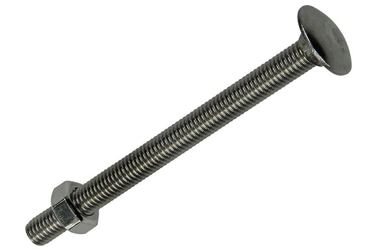 Mack 1019919 - boulon à bois + écrou acier inoxydable 1 pièce m8 x 100 mm | 10 pièces