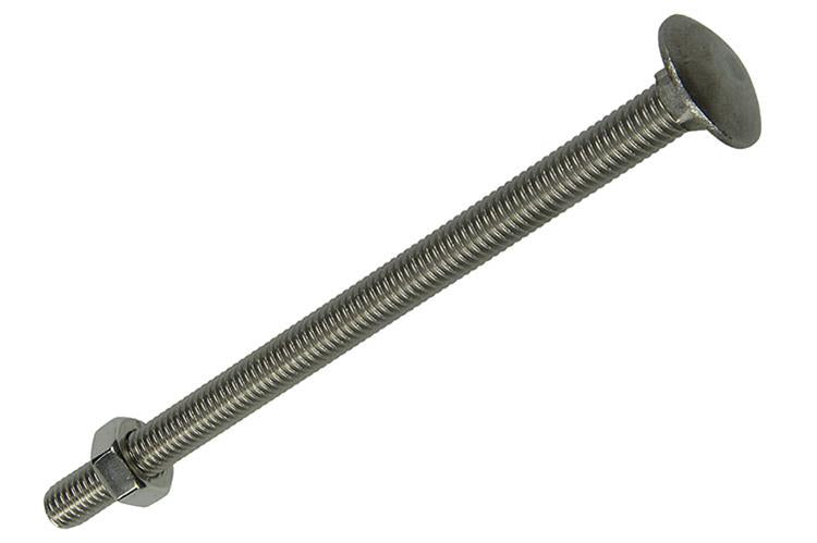 Mack 1019920 - boulon à bois + écrou inox 1 pièce m8 x 120 mm | 10 pièces