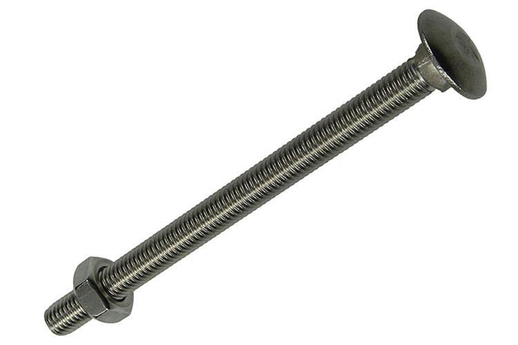 Mack 1019921 - boulon à bois + écrou inox 1 pièce m10 x 130mm | 10 pièces