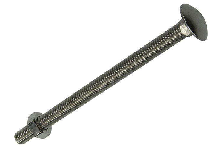 Mack 1019922 - boulon à bois + écrou acier inoxydable 1 pièce m10 x 140mm | 10 pièces