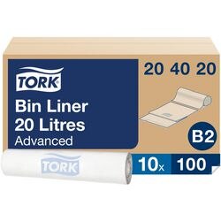 Sacs poubelle tork b2 20 l blanc