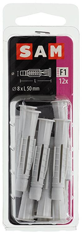 Mack 1017887 - bouchon universel avec collier en polyéthylène.12pcs 8 x 50 mm | 5 pièces