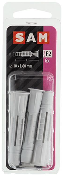 Mack 1017888 - bouchon universel avec collier en polyéthylène. 6 pièces 10 x 60 mm | 5 pièces