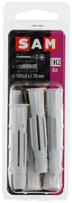 Mack 1017905 - fiche universelle + vis polyeth6 pcs 10mm 6,0x70mm | 5 pièces