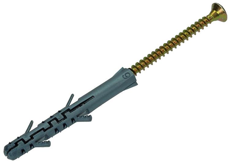 Mack 1019932 - fiche longue exp.polyeth. + scr. 4x70 12 pièces 6x55mm | 5 pièces