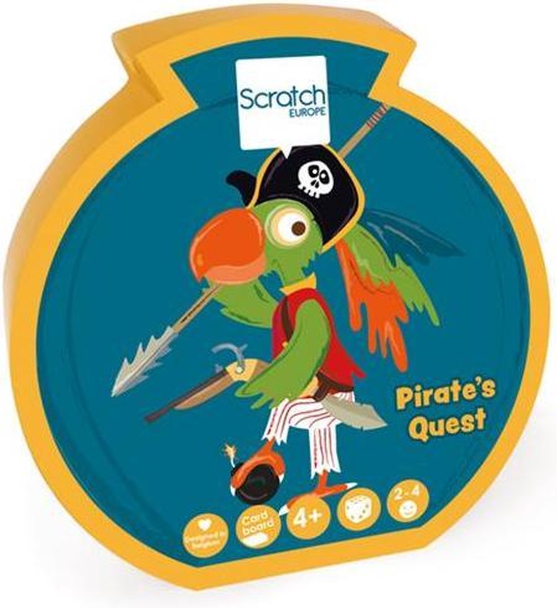 Jeu de société à gratter - quête des pirates - avec 3 jeux différents - 4 ans