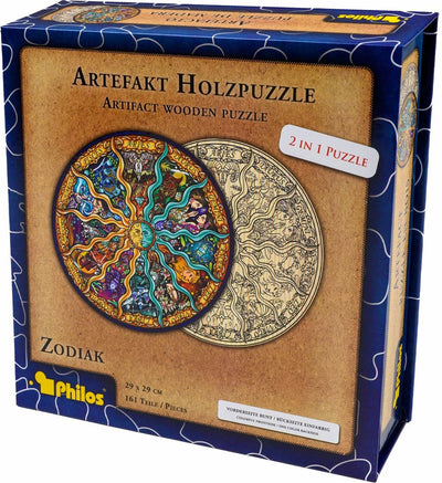 Puzzle en bois Philos puzzle 2 en 1 zodiaque 161 pièces.